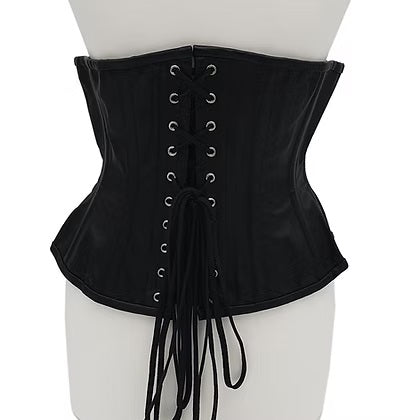 Rouge Leather Corset in Black Size Small Medium Default Title > Clothes > Accessories