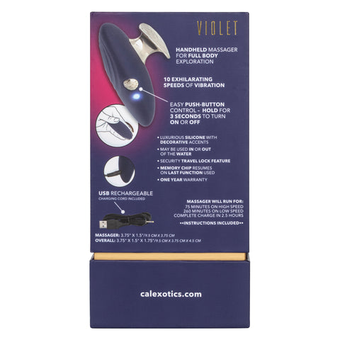 Chic Violet Handheld Massager in Deep Violet with 10 Vibration Speeds and Waterproof Design Default Title > Vibrators > Standard Vibrators