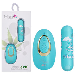 Maia JESSI 420 Remote - Sky  7.6 cm USB Rechargeable Bullet with Wireless Remote