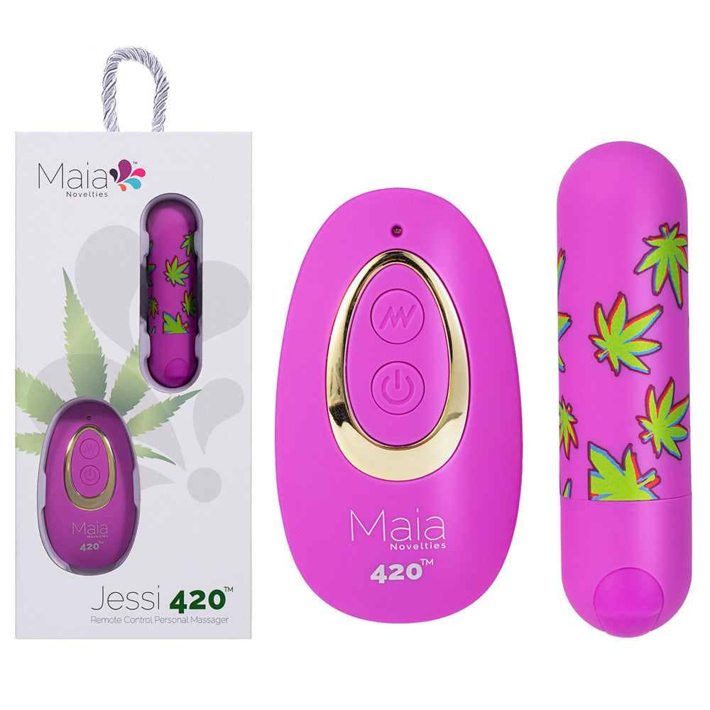 Maia JESSI 420 Remote -  7.6 cm USB Rechargeable Bullet with Wireless Remote