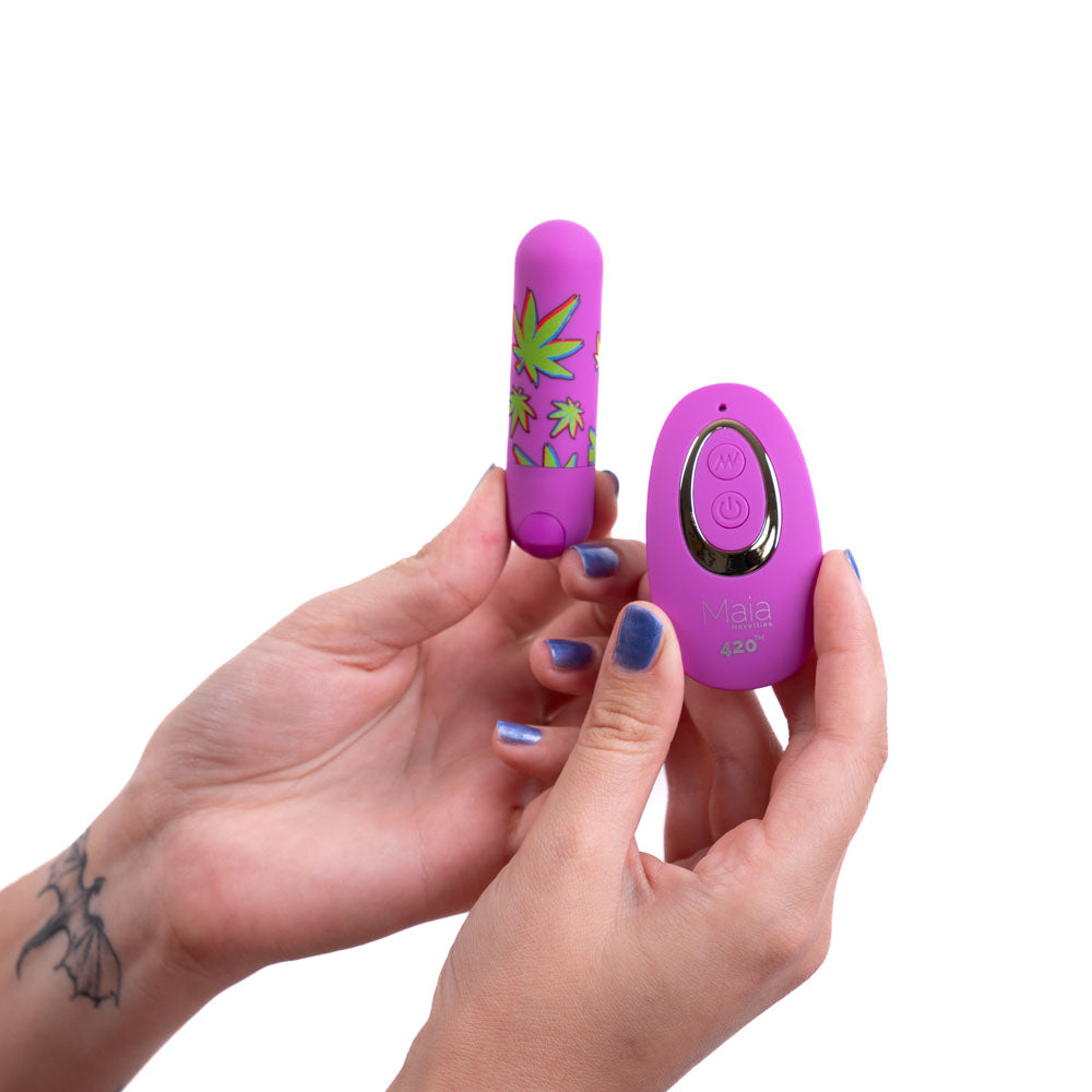 Maia JESSI 420 Remote -  7.6 cm USB Rechargeable Bullet with Wireless Remote