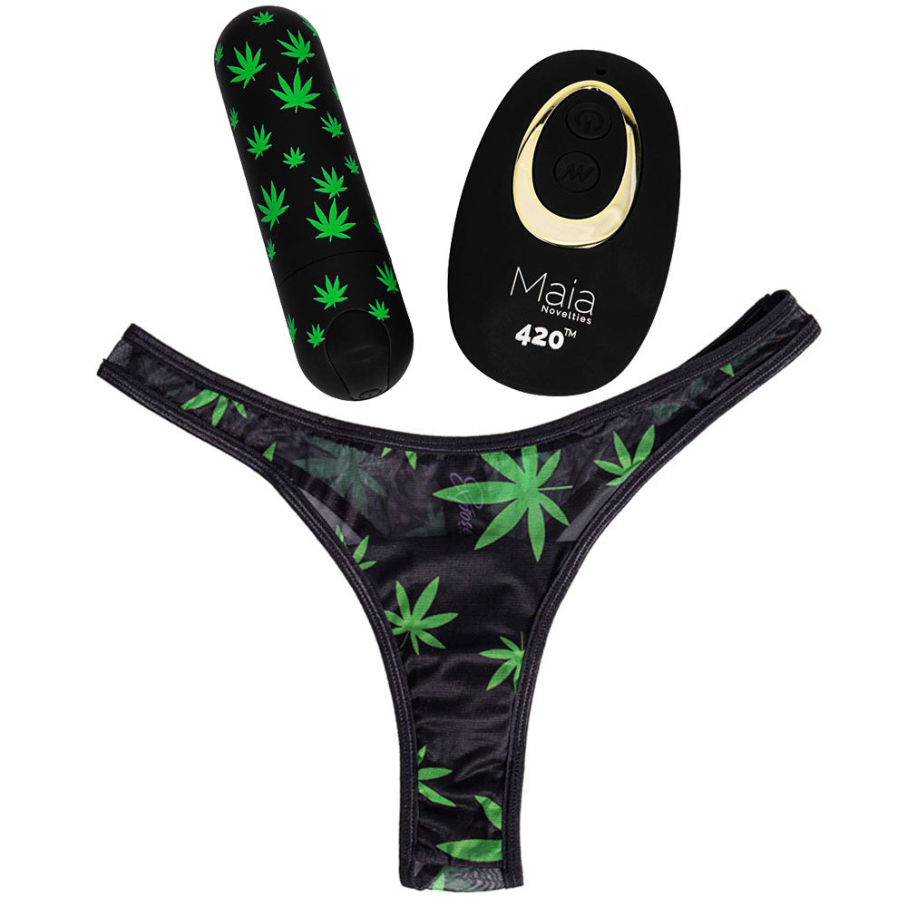 Maia Date Night 420 Panty Vibe L/XL with USB Rechargeable Bullet BULLETS & EGGS
