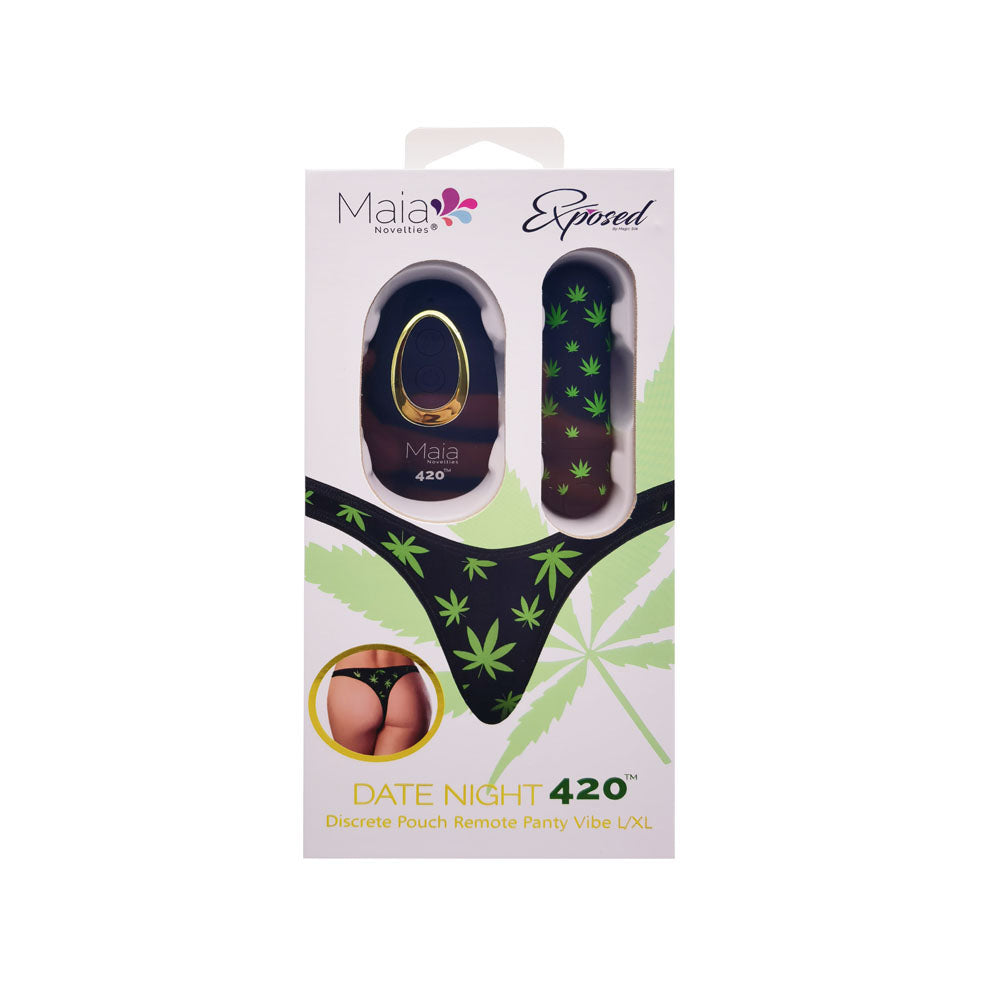 Maia Date Night 420 Panty Vibe L/XL with USB Rechargeable Bullet BULLETS & EGGS