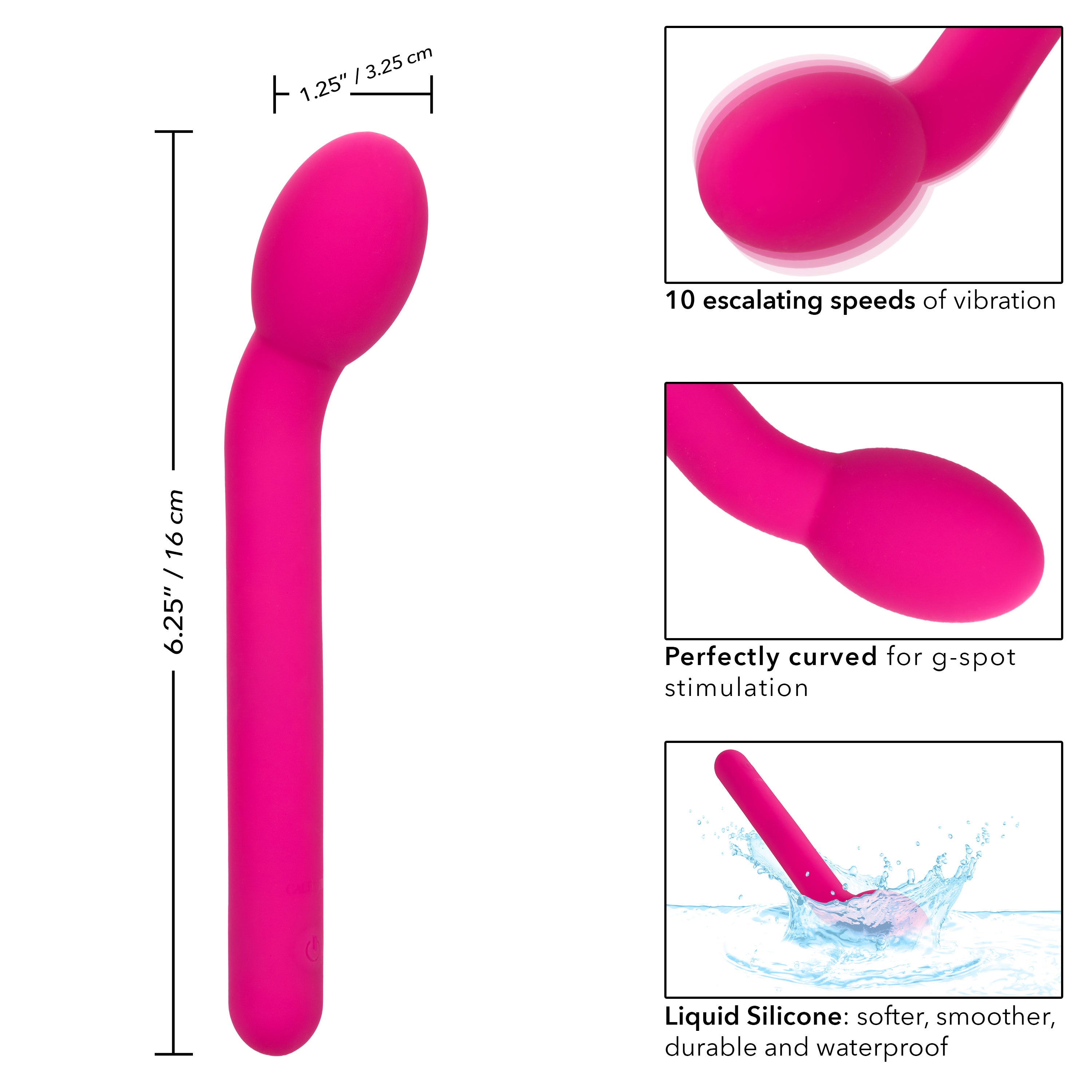 Bliss Liquid Silicone Tulip Vibrator in Pink with 10 Speeds and Rechargeable > Sex Toys For Ladies > Rose Stimulators