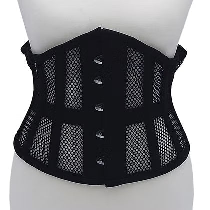 Rouge Mesh Corset -  Black Size S/M or L/XL or 3/4XL