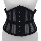 Rouge Black Mesh Corset Large Extra Large with Lace Tie Back and Front Hooks Default Title > Clothes > Bodies and Playsuits