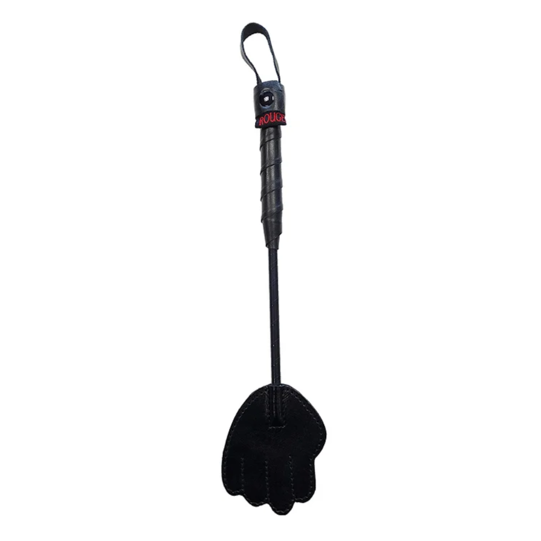 Rouge Mini Leather Hand Crop Paddle Black Secondary image