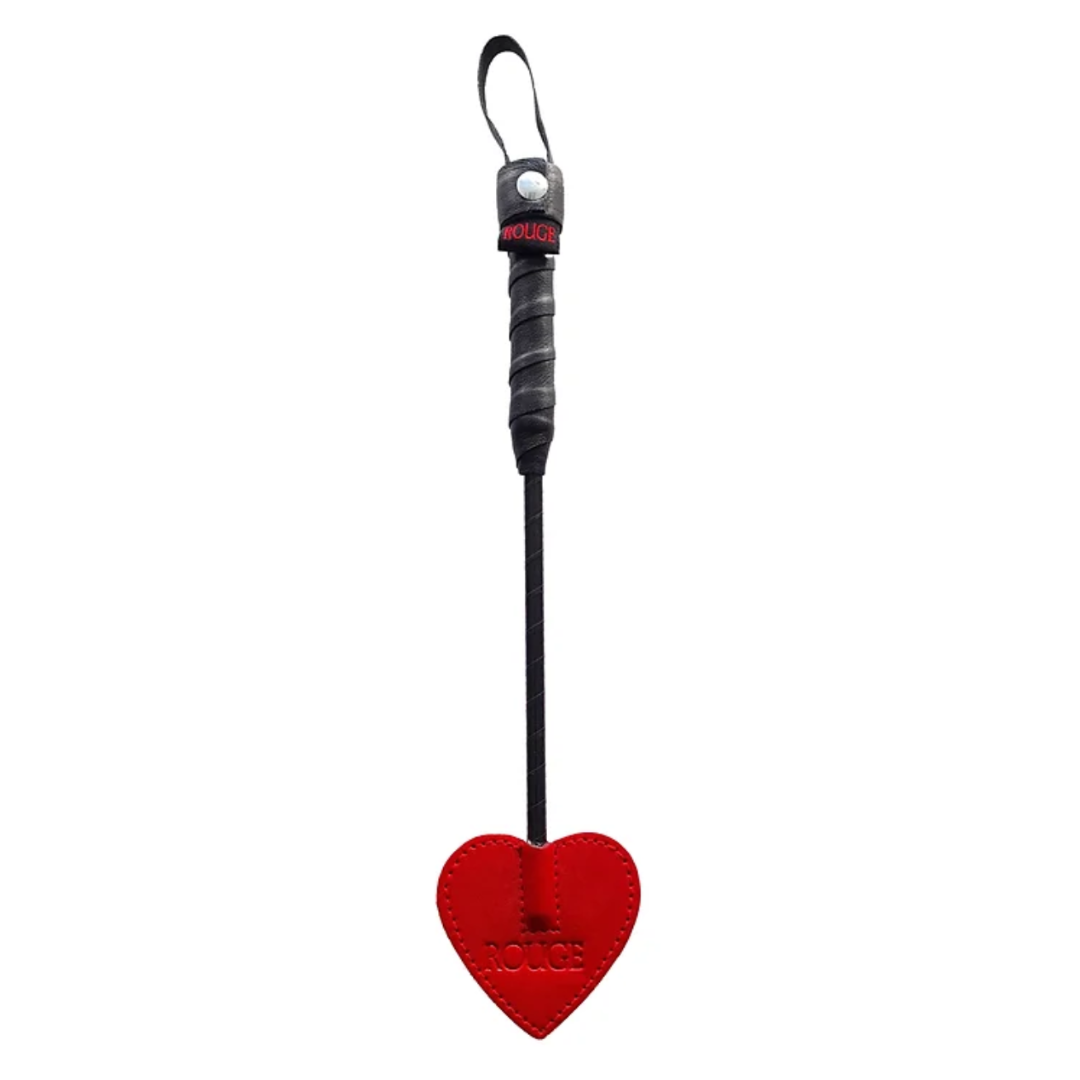 Rouge Mini Leather Spade Paddle in Red Secondary image