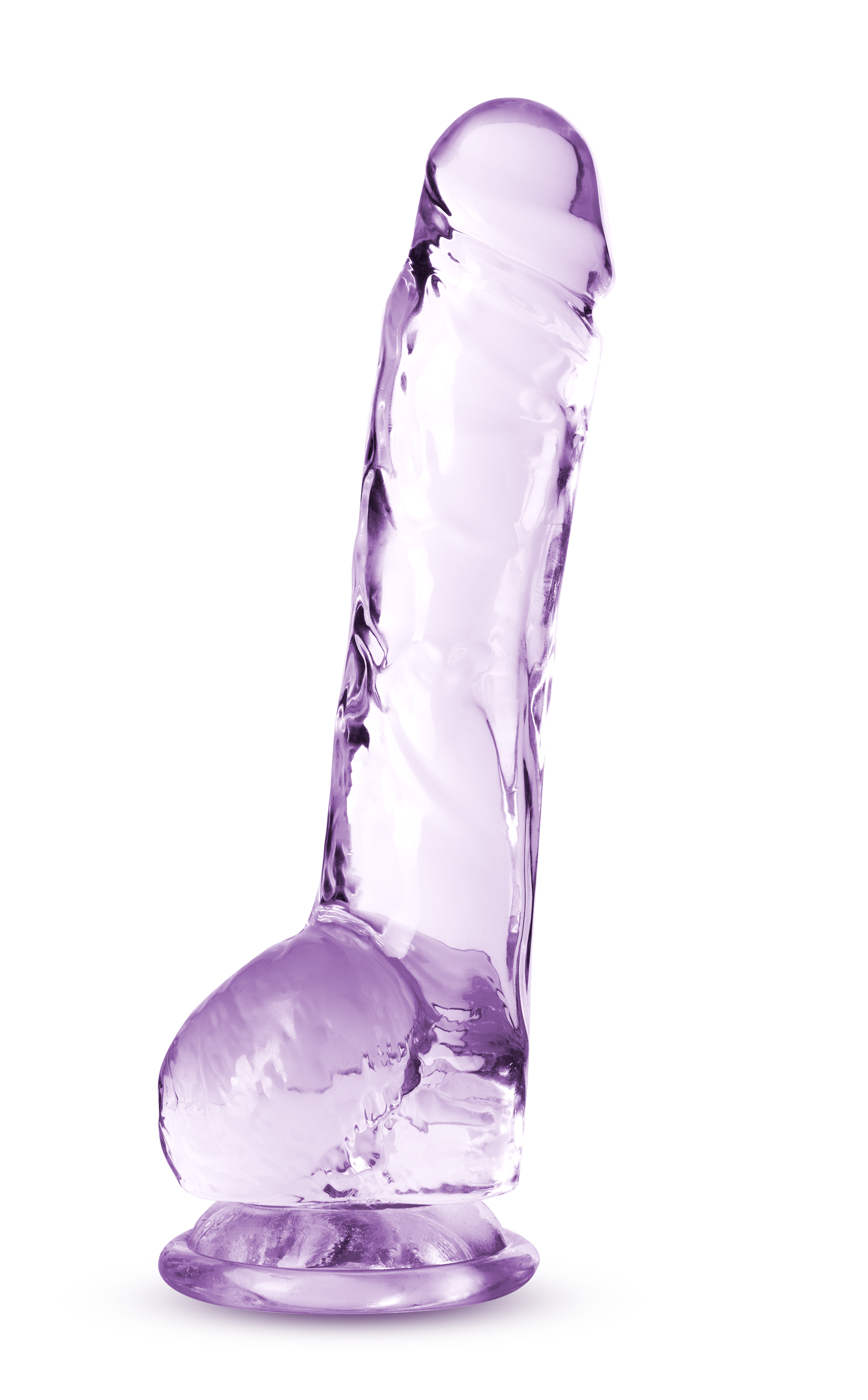 Naturally Yours 8 Inch Crystaline Dildo Amethyst > Dildos > Realistic Dildos