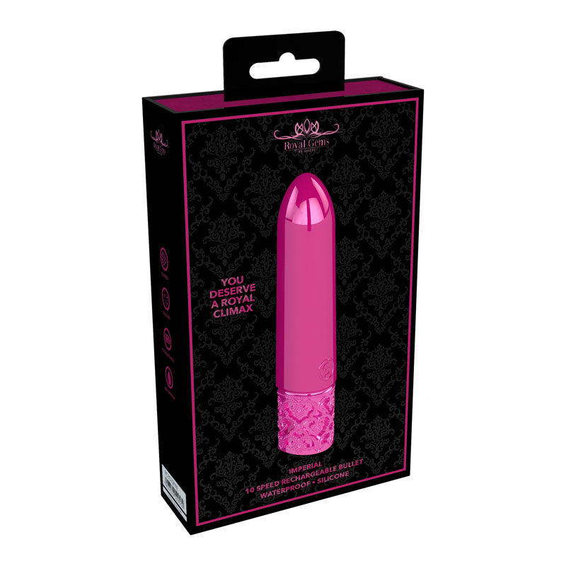 ROYAL GEMS Imperial - Silicone Rechargeable Bullet -  10 cm USB Rechargeable Bullet