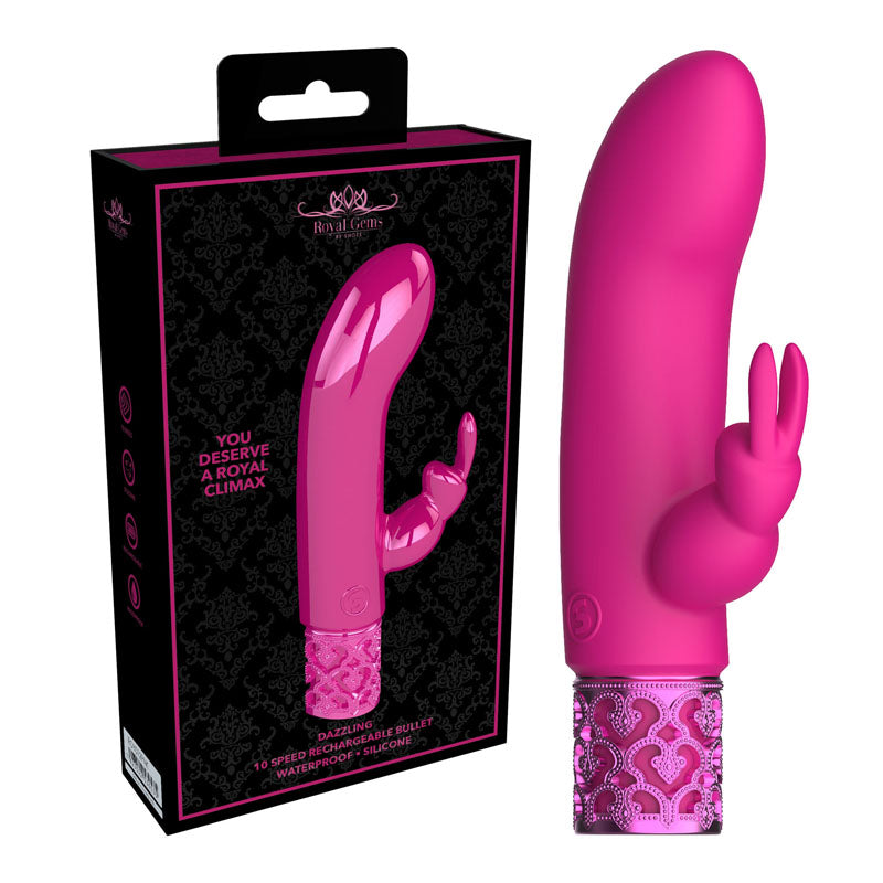 ROYAL GEMS Dazzling 12 cm Silicone Bullet Pleasure > Vibrators > Mini Vibrators