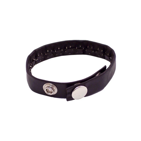 Rouge Leather Pin Prick Adjustable Cock Strap Black Default Title COCK RINGS