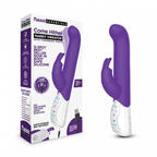 Rabbit Essentials Rechargeable Come Hither G-Spot Rabbit Vibrator Hot Purple