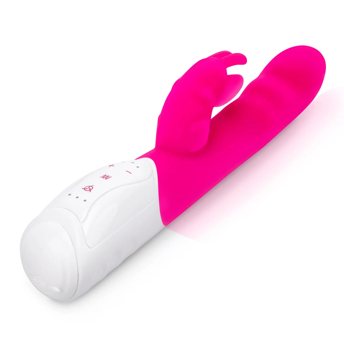 Rabbit Essentials Clitoral Suction Rabbit Vibrator Hot Pink with Body-Safe Silicone and Satin Storage Bag > Vibrators > Ladies > Rabbit Multi