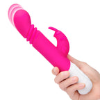 Rabbit Essentials Rechargeable Slim Shaft Thrusting G-Spot Rabbit Vibrator - Pink