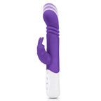 Rabbit Essentials Slim Shaft Thrusting G-Spot Rabbit Vibrator with Satin Storage Bag Purple > Vibrators > Ladies > Rabbit Multi