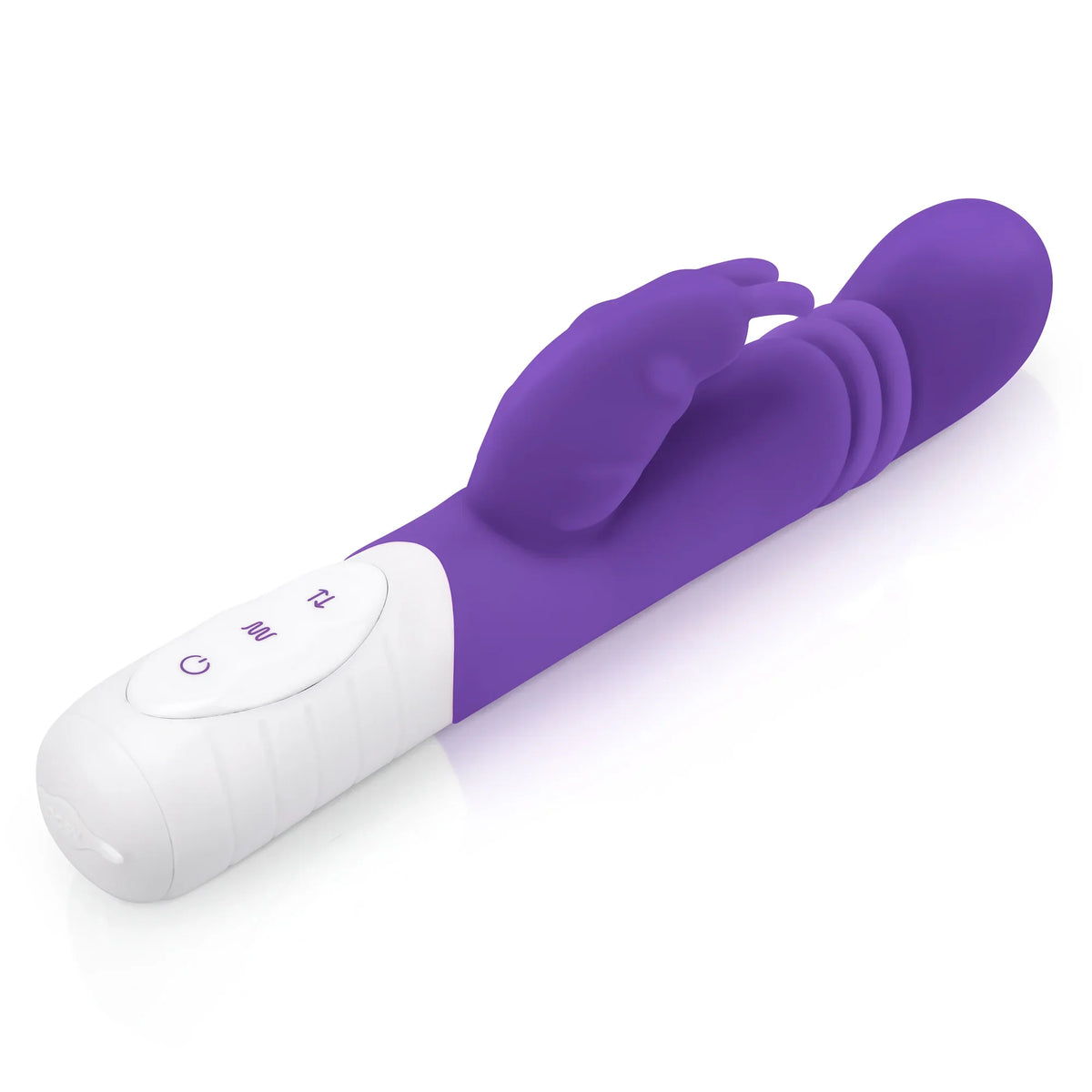 Rabbit Essentials Purple Slim Shaft Thrusting G-Spot Rabbit Vibrator with Body-Safe Silicone > Vibrators > Ladies > Rabbit Multi