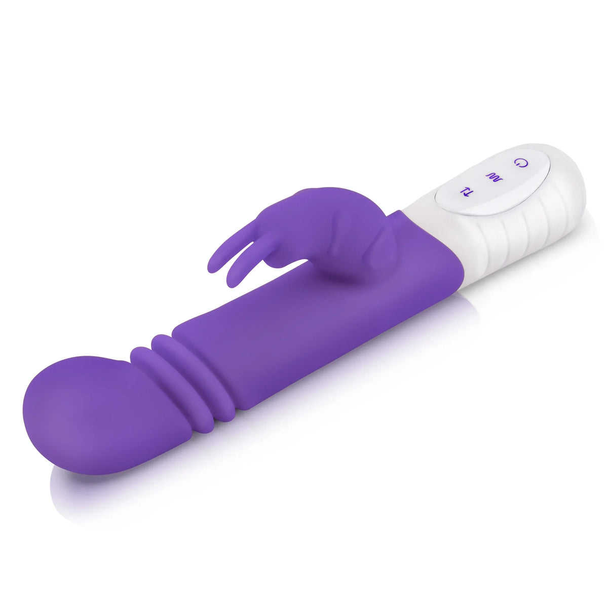 Rabbit Essentials Purple Slim Shaft Thrusting G-Spot Rabbit Vibrator with Body-Safe Silicone > Vibrators > Ladies > Rabbit Multi