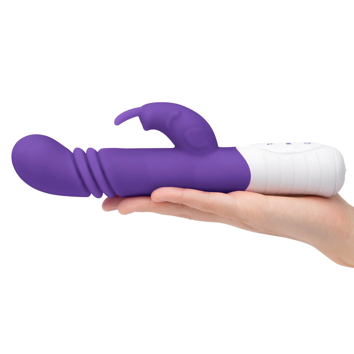 Rabbit Essentials Purple Slim Shaft Thrusting G-Spot Rabbit Vibrator with Body-Safe Silicone > Vibrators > Ladies > Rabbit Multi