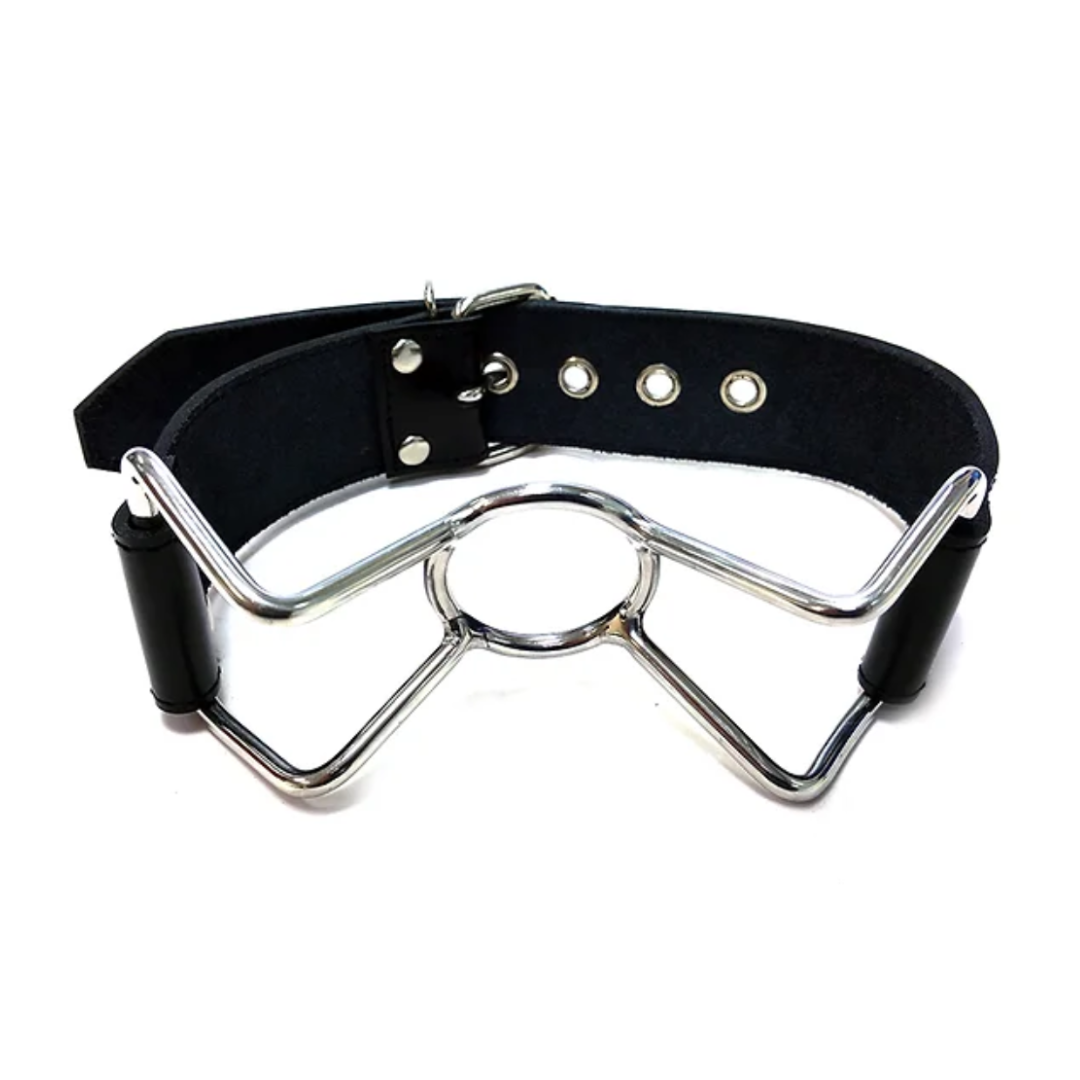 Rouge Leather Spider Gag (Black) – Adjustable Leather Bondage Gag Default Title Gags