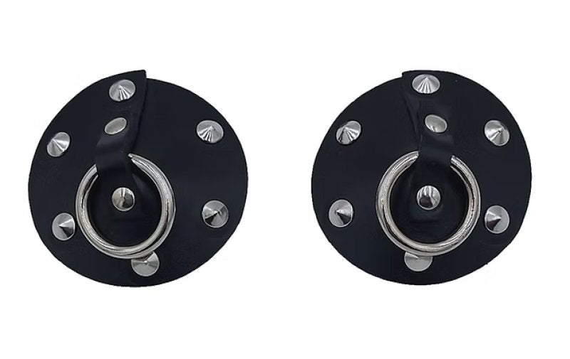 Rouge Leather Studded Nipple Covers – Real Leather Nipple Cover Default Title > Clothes > Pasties Main image