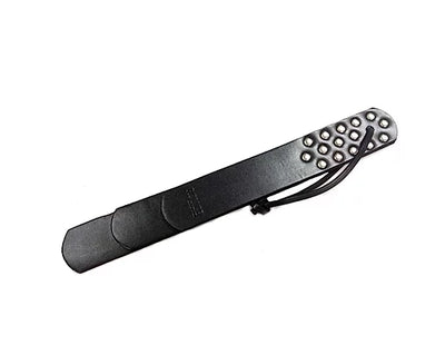 Rouge Garments Three Flap Paddle (Black) – Luxury Impact Toy Paddle Secondary image
