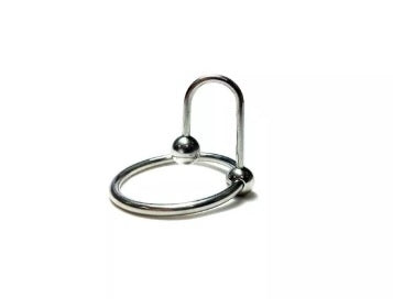 Rouge Stainless Steel Sperm Stopper Ring with 33mm Glands Ring and 8mm Stopper Ball Default Title Sounding Rods