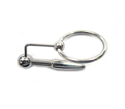 Rouge Stainless Steel Urethral Probe and Cock Ring Secondary image