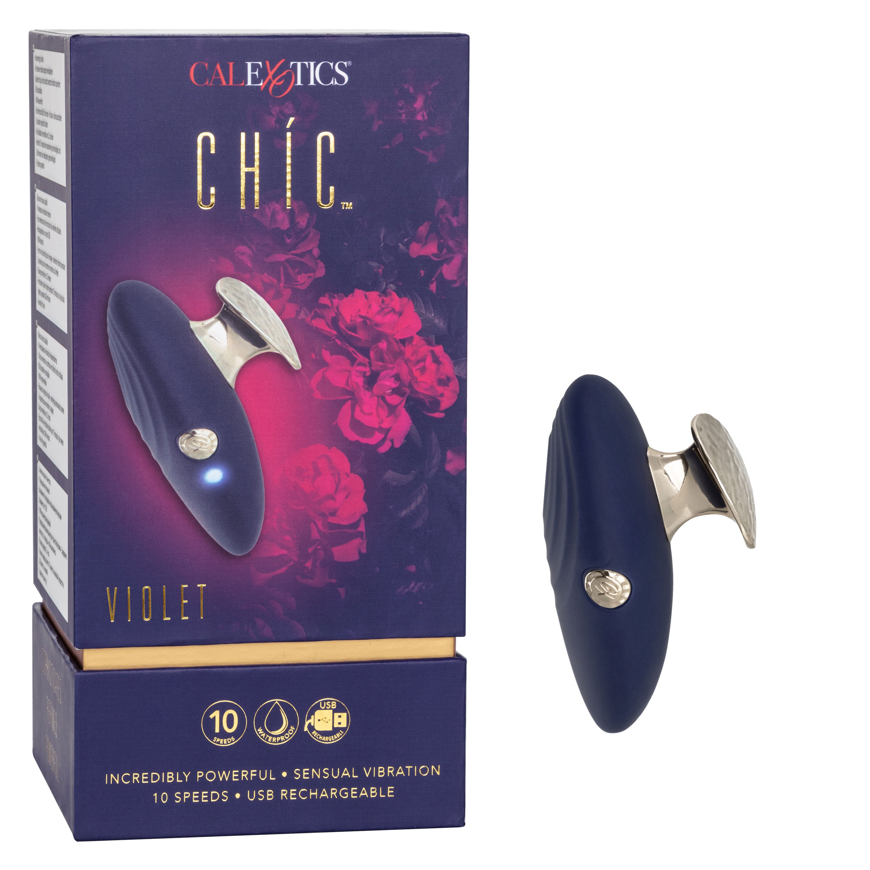 Chic Violet Handheld Massager in Deep Violet with 10 Vibration Speeds and Waterproof Design > Vibrators > Standard Vibrators
