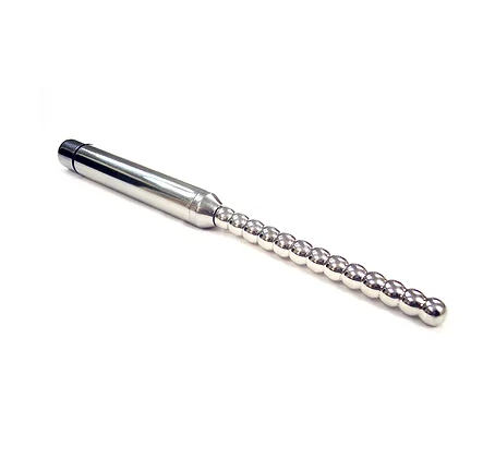 Rouge Stainless Steel Vibrating Ribbed Urethral Probe Default Title > Bondage Gear > Medical Instruments