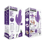 Rabbit Essentials Slim Double Penetration Rabbit Vibrator in Purple with Body-Safe Silicone > Vibrators > Ladies > Rabbit Multi