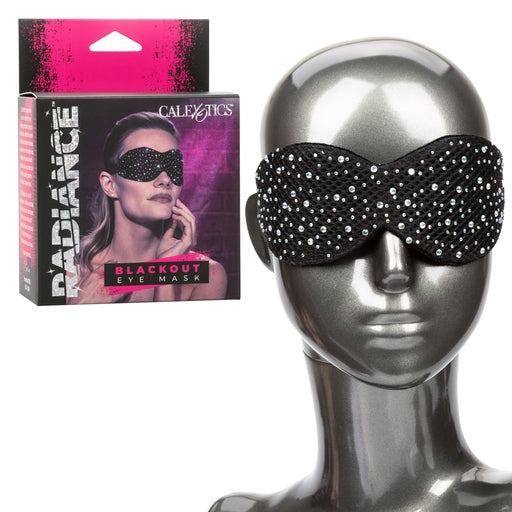 Radiance Blackout Eye Mask with Black Rhinestones and Plush Lining > Bondage Gear > Masks Main image