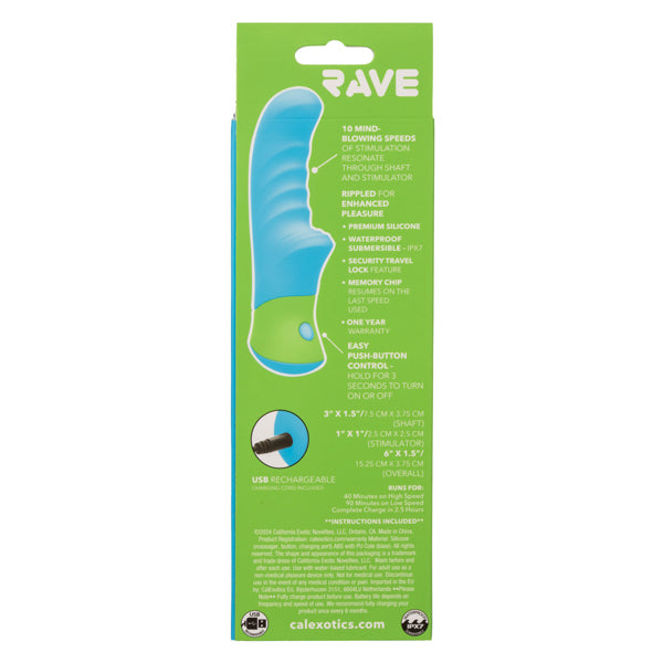 Rave Ridged G (Blue and Green) – Waterproof Rechargeable Massager Vibrators - G Spot