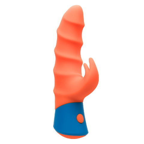 Rave Tickler Orange Silicone Dual Massager for Intimate Fun Vibrators - G Spot
