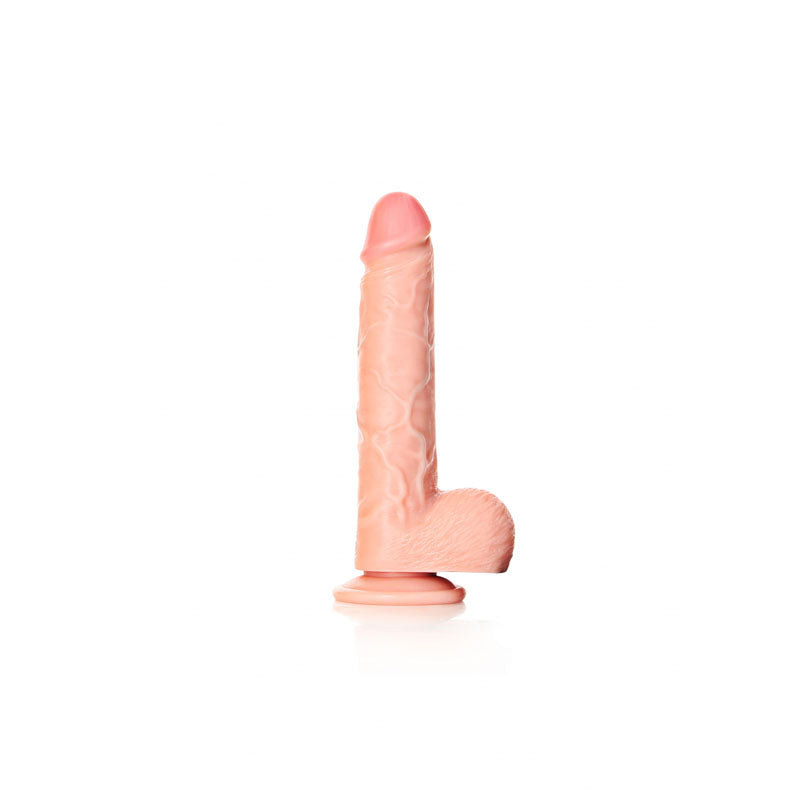 RealRock 7 Inch Cock With Balls Regular Straight Dildo Flesh Color > Dildos > Realistic Dildos
