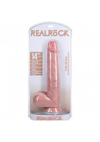 RealRock Extra Long Realistic Skin Dildo with Balls 14 Inch Nude > Dildos > Oversized Toys