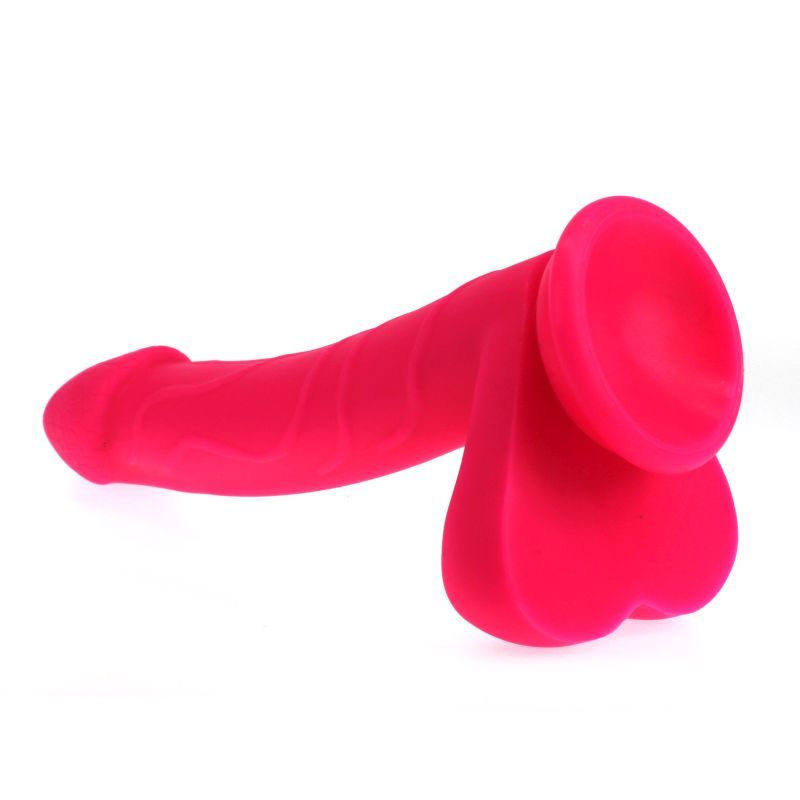 Realistic Pink Dildo with Balls 19cm Insertable Length Secondary image