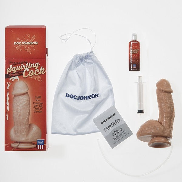 Realistic Squirting Dildo 7 Inch With Lifelike Texture – Realistic Waterproof Dildo > Dildos > Squirting Dildos