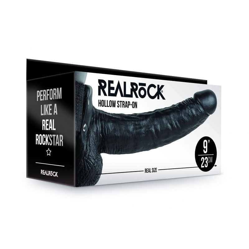 Realrock Hollow Strapon with Balls 23 cm 9" Inch > Dildos > Hollow Strap Ons
