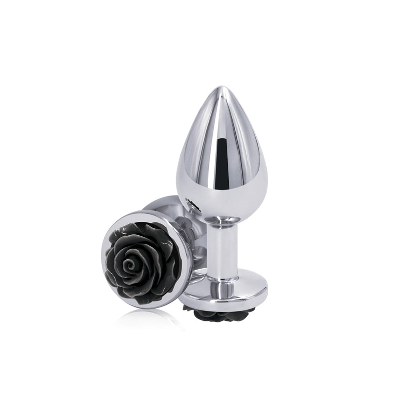 Rear Assets Rose Base Metal Butt Plug > Anal Range > Jewel Butt Plugs