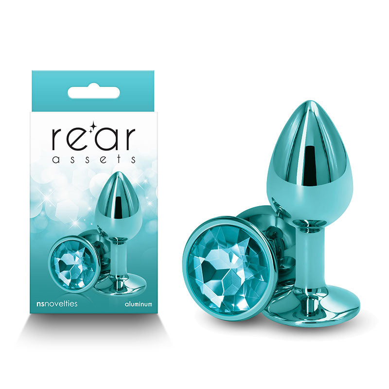 Rear Assets - Small - Teal Anal Toy 7.1cm x 3.2cm > Anal Range > Jewel Butt Plugs