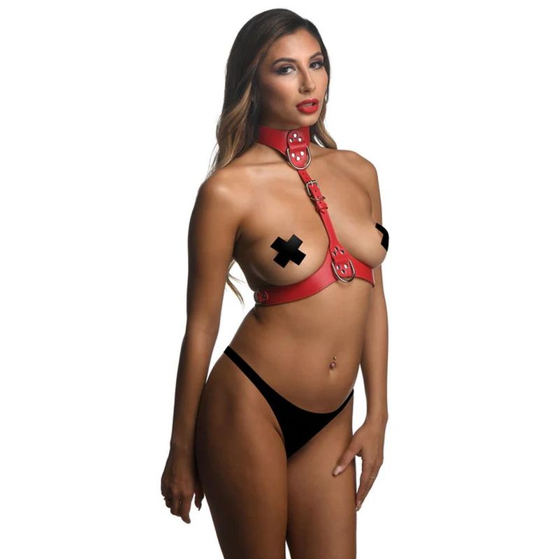 Red Female Chest Harness Medium Large > Clothes > Womens Harnesses