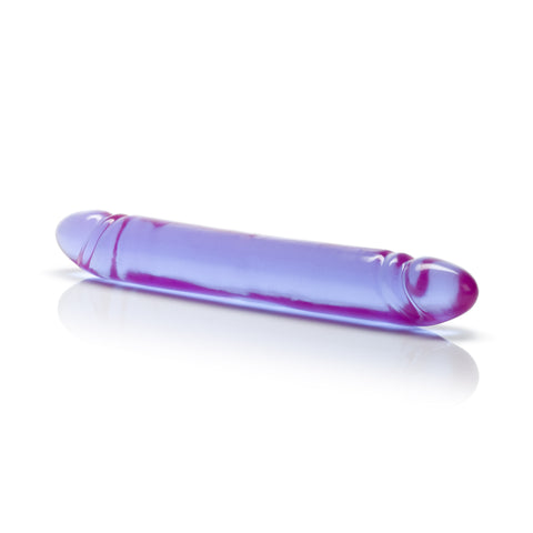 Reflective Gel 12 Inch Smooth Double Dong in Purple Double Dongs