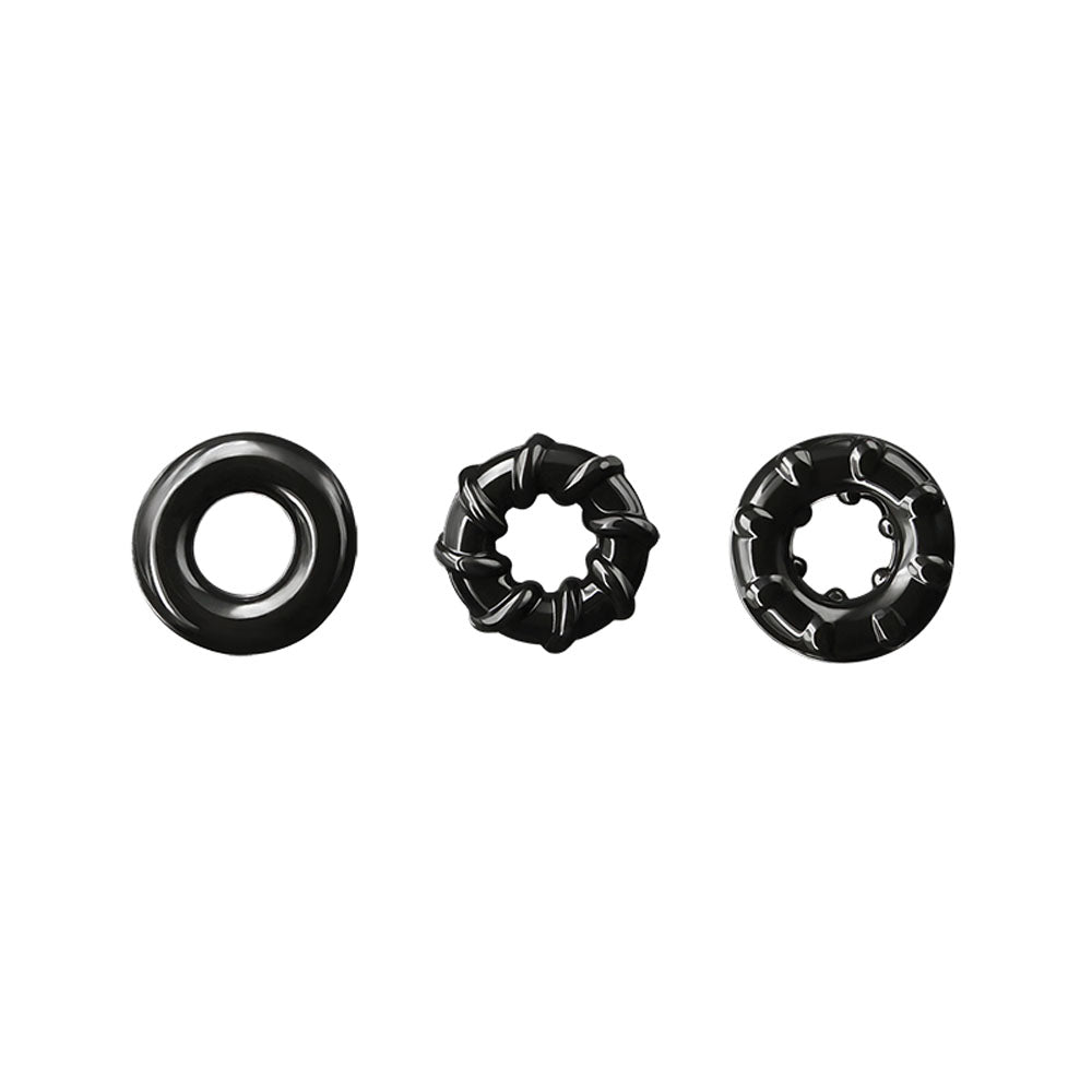 Renegade Dyno Rings Black Cock Rings Set of 3 Secondary image