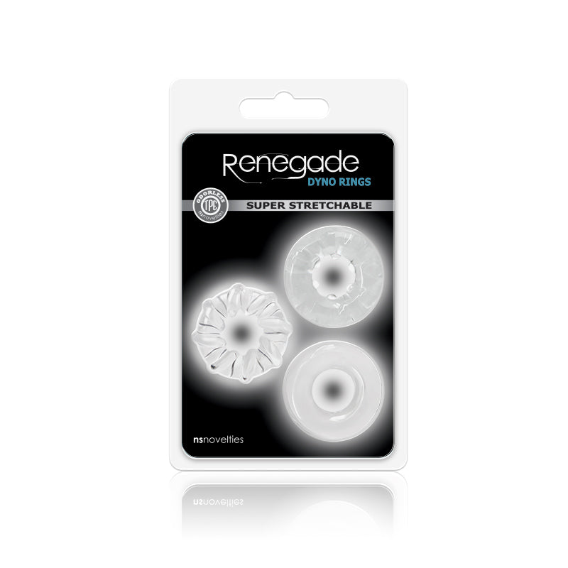 Renegade Dyno Rings Clear Cock Rings Set of 3 > Cock Ring > Sets