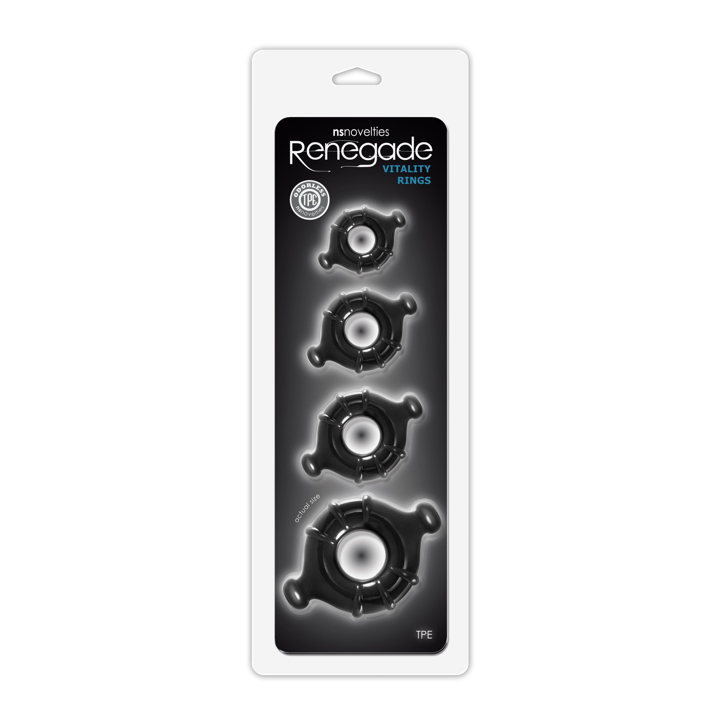 Renegade Vitality Cock Rings Set of Four Sizes for Intimacy COCK RING Set