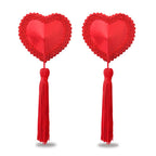 Reusable Red Heart Tassels Nipple Pasties > Clothes > Pasties