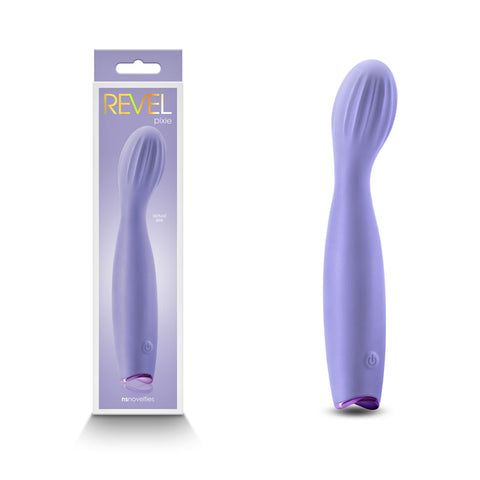 Revel Pixie - 17.3 cm USB Rechargeable Vibrator for G Spot Purple Vibrators - G Spot