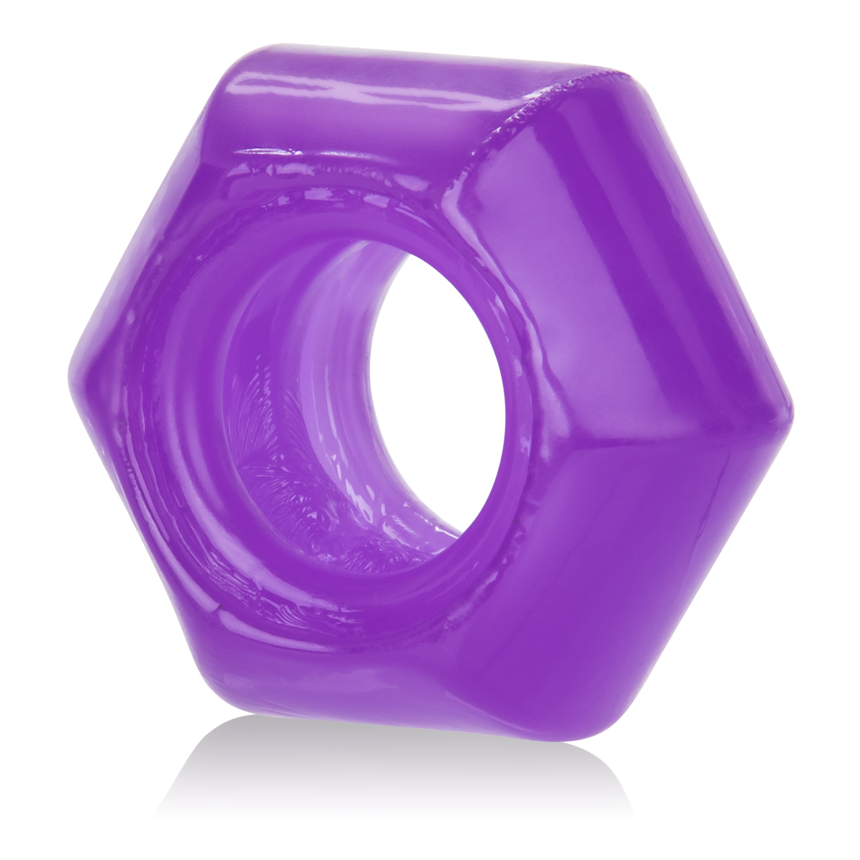 Reversible Ring Set Purple 3-Piece Stretchy Erection Enhancers with Textured Ridges and Grooves COCK RING Set