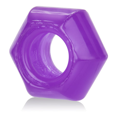Reversible Ring Set Purple 3-Piece Stretchy Erection Enhancers with Textured Ridges and Grooves COCK RING Set